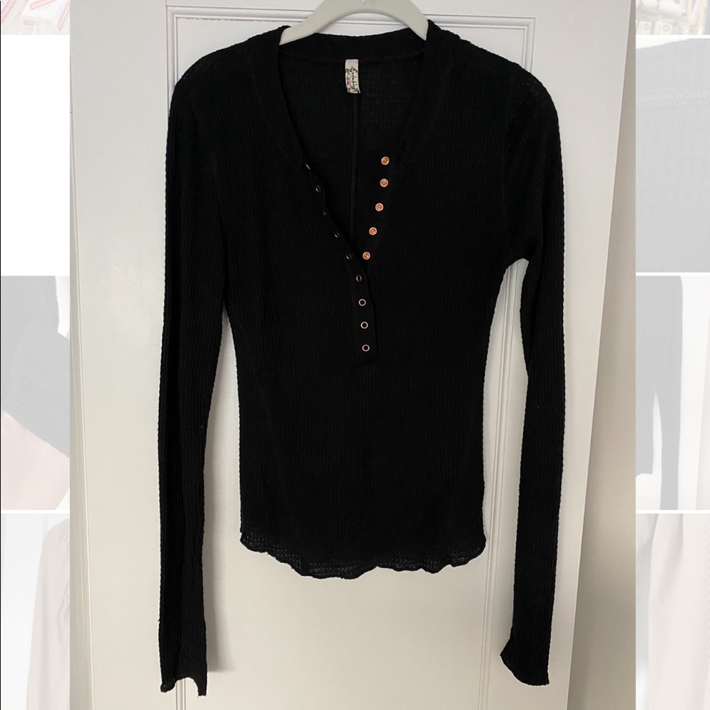 Free People One Of The Girls Thermal Henley